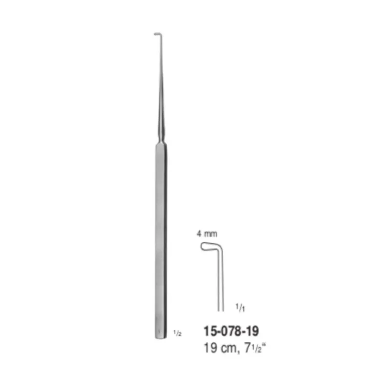 Ganchos cushing para nervios de 4 mm, long 19 cm, 7 1/2".