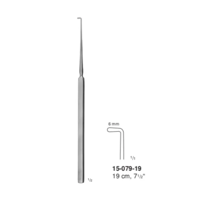 Ganchos cushing para nervios de 6 mm, long. 19 cm, 7 1/2".