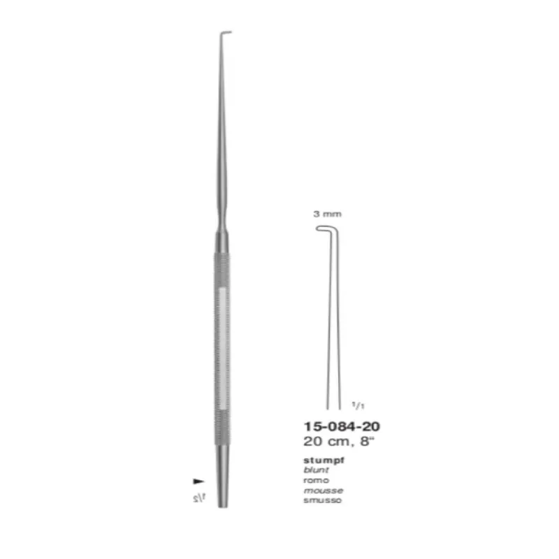 Gancho adson romo duramadre de 3 mm, long. 20 cm, 8".