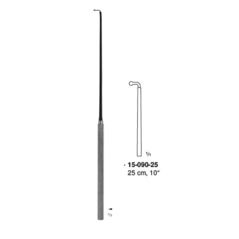 Gancho caspar abotonado para exploracion, long. 25 cm, 10". fig.1.