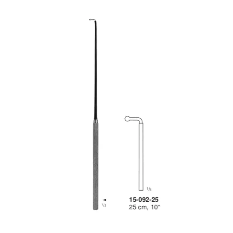 Gancho caspar abotonado para exploracion, long. 25 cm, 10". fig.3.