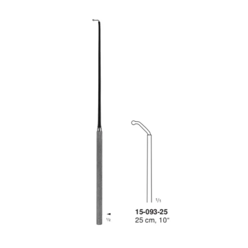 Gancho caspar abotonado para exploracion, long. 25 cm, 10". fig.4.