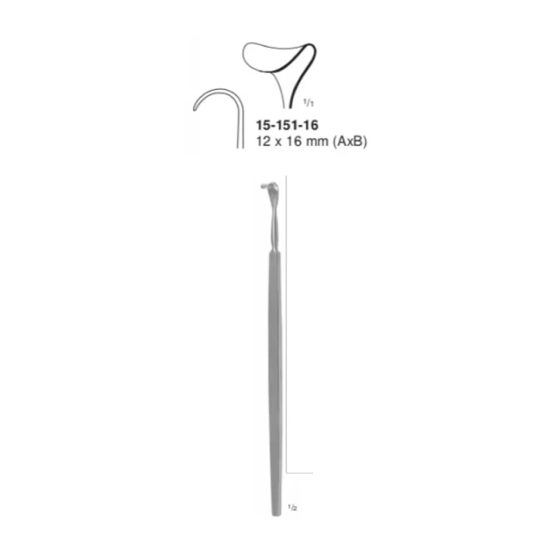Separador cushing para venas, valva de 12 x 16 mm, long. 20 cm, 8".