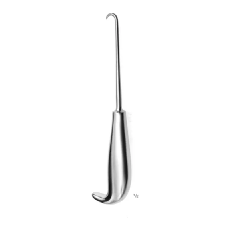 Gancho sharp hook para hueso ,curva mediana agudo de 20 mm, long. 19 cm, 7 1/2".