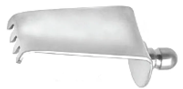 Valva lateral para el separador cloward, dentada, 50 x15 - 23 mm.