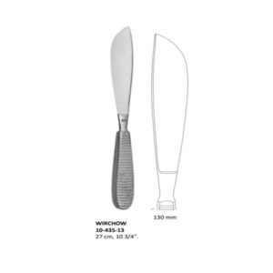 Cuchillo wirchow para amputacion, hoja de 130 mm, long. 27 cm, 10 3/4".