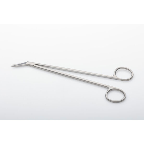 Tijera potts-smith vascular , angulada hacia un lado 25°, long. 19 cm, 7 1/2".